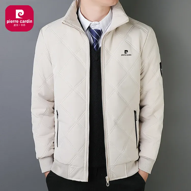 皮尔卡丹男士棉服2025冬季新款加绒加厚大码棉袄保暖立领棉衣外套