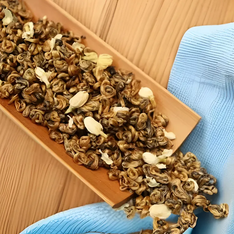 茉莉手工奶螺 ② 阅客收茶 头春头采 茉莉红茶 云南滇红Z茉莉花茶