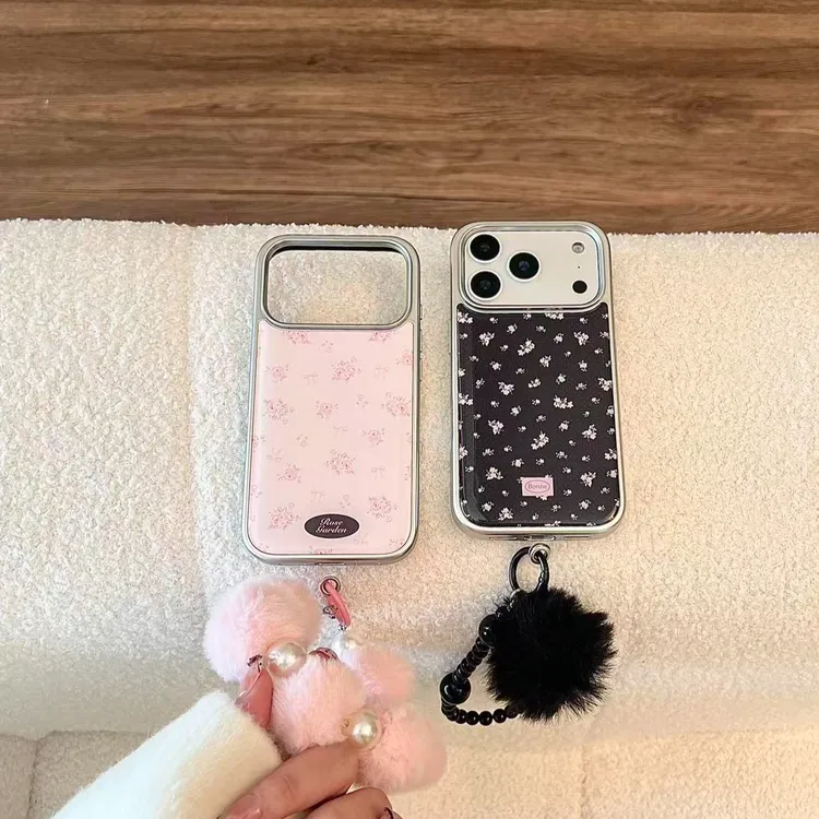 银边滴胶ins韩风碎花适用iPhone17promax手机壳苹果16/15/141312