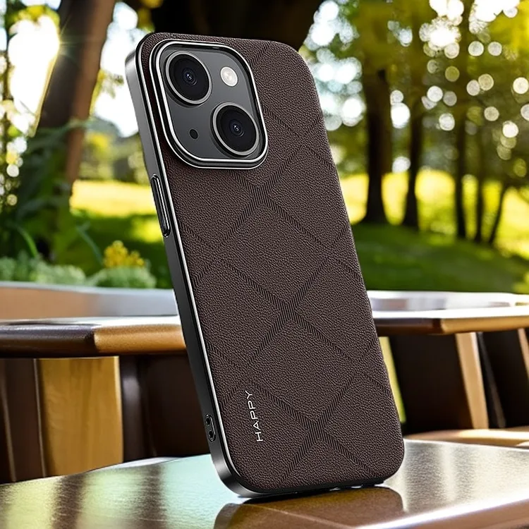 苹果16/15/14/13手机壳高端皮纹电镀全包素皮适用iphone16Pro硬壳