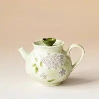 纯手绘绣球花茶壶家用陶瓷过滤壶中式手工高端女士泡茶器单壶