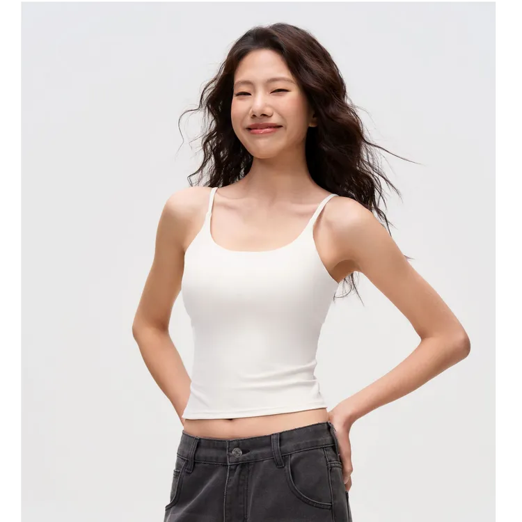 SPLAN唤醒计划 瑜伽裸感固定一体杯修身显瘦吊带运动背心23035