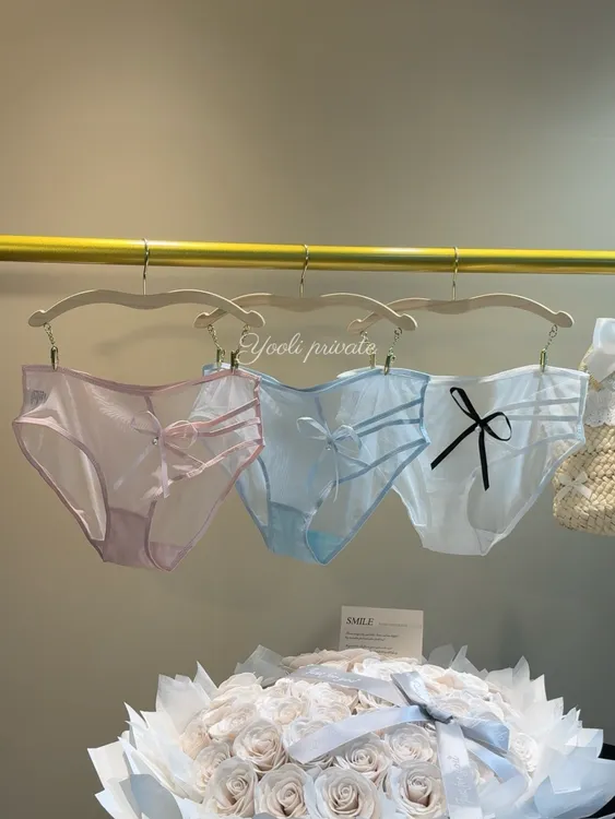 “蜜恋心结”法式蕾丝纯欲少女小众设计感内裤