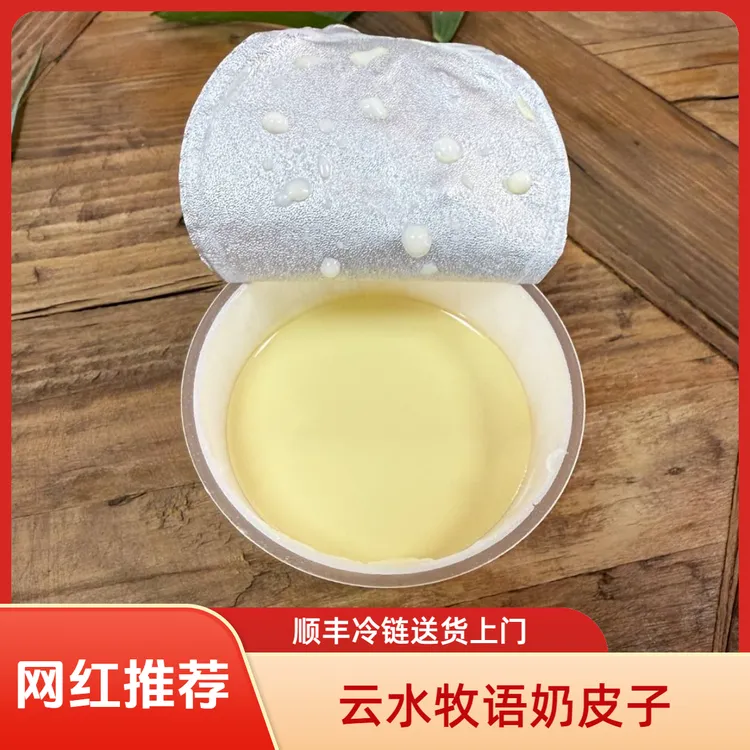 【厂家大促】0防腐0色素0香精云水牧语奶皮子酸奶酪顺丰冷链