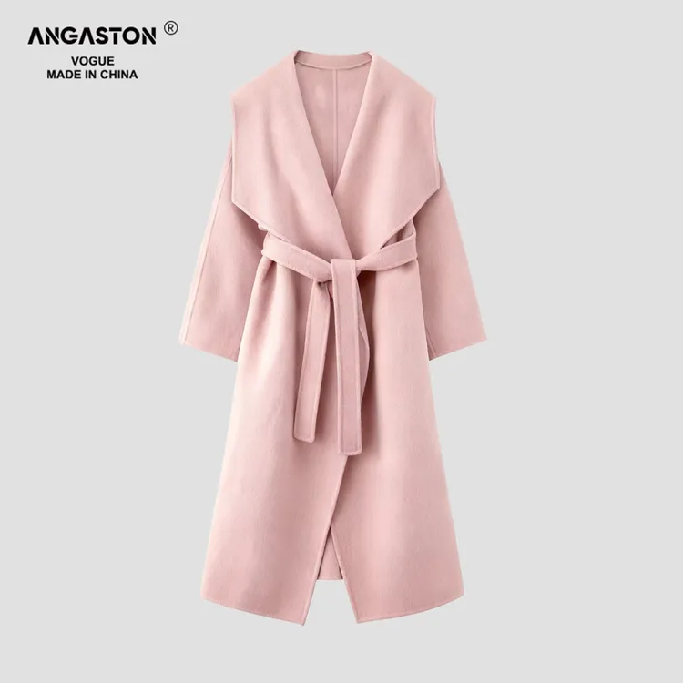 Roman 曼姐【天空之境】高定初剪100%澳洲羊毛加长版连帽大衣Y0433