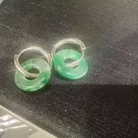 关漂亮【逍遥严选】非洲翠甜甜圈耳饰*1993/20/多样性发/1对