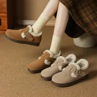 【则则/ZHR】牛剖层绒面革 跟高2.5CM 加绒勃肯鞋AB55B 双色可选