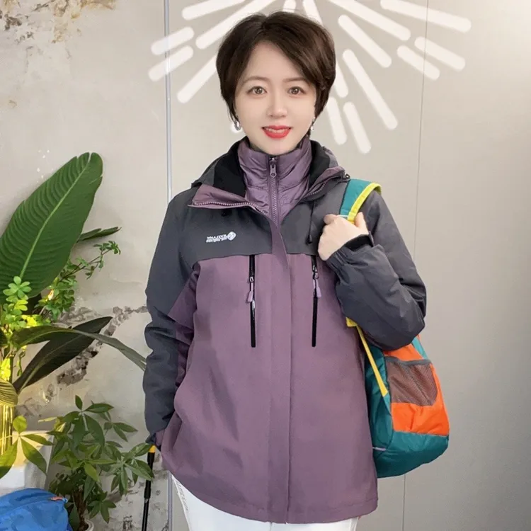 冬季三合一冲锋衣可拆卸羽绒服内胆两件套加厚防风防水保暖外套女