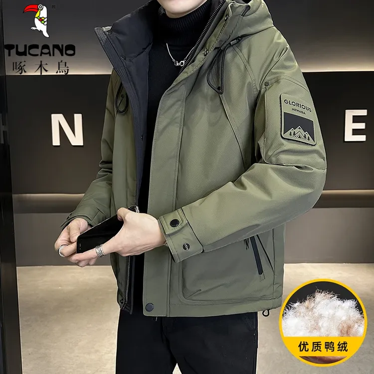 TUCANO/啄木鳥男士羽绒服2026冬季加厚宽松男款连帽鸭绒工装外套