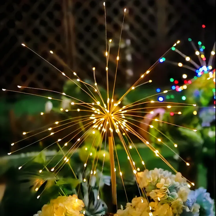 太阳能蒲公英烟花地插灯庭院花园小院装饰景观氛围防水户外草坪灯