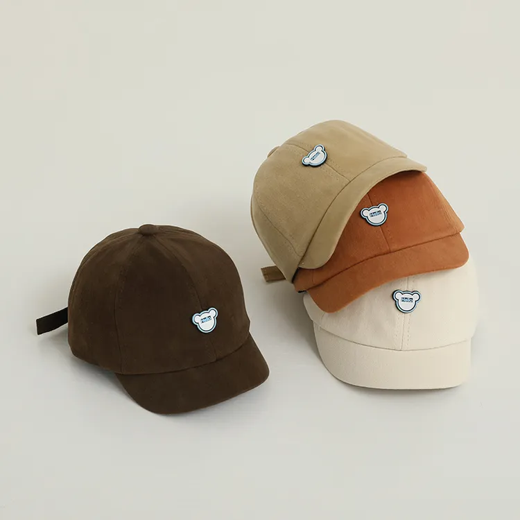 儿童帽子春秋季卡通宝宝小童短檐帽子男女童洋气遮阳婴幼儿棒球帽