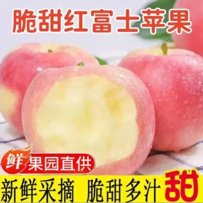 【富士苹果头茬优质品】红富士苹果粉沙甜脆粉两吃水果脆甜爆汁口感