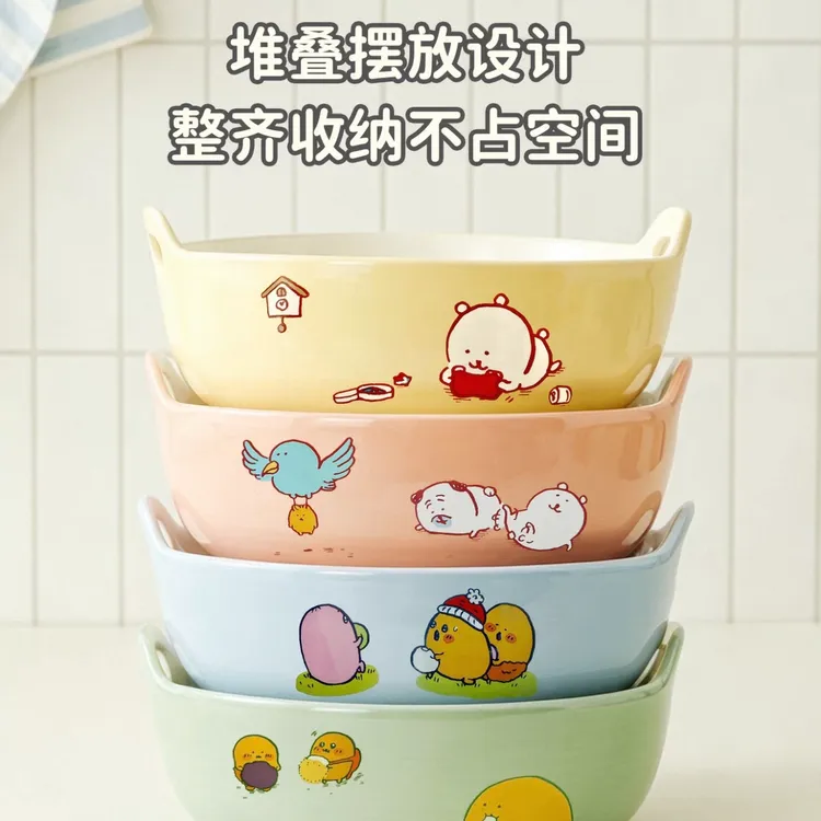【新品发售】SOCCA自嘲熊联名陶瓷烤盘绿粉蓝黄托盘