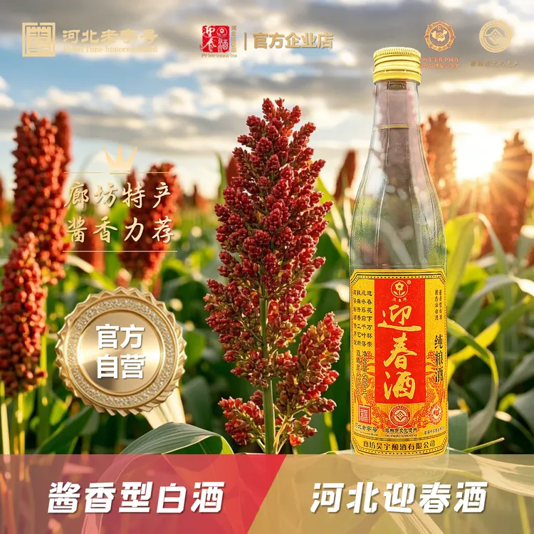 迎春酒厂光瓶酱香型白酒53度一箱12瓶53度500ml