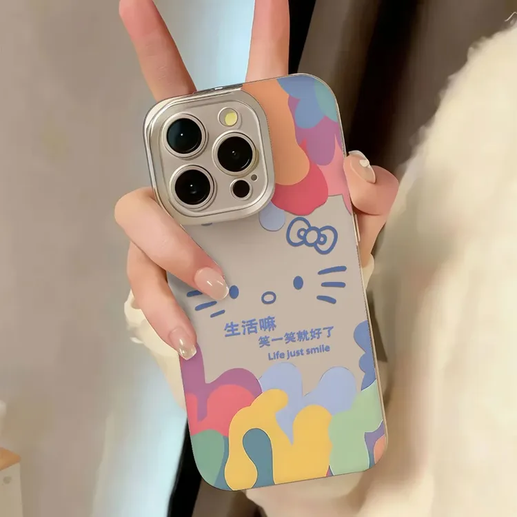 艺壳趣笑一笑就好kt猫手机壳适用苹果17pro/16promax15太空壳小米