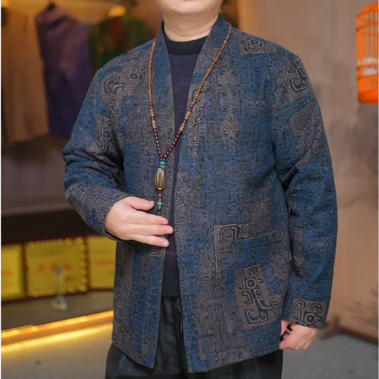 锦油香云纱道袍春秋冬长袖夹克双面穿桑蚕丝中国风男装休闲外套