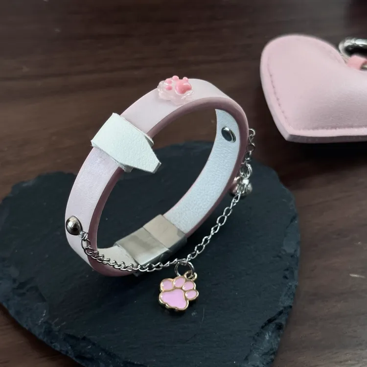 不锈钢磁铁手链 顽皮派对choker手环小狗puppy手链可爱少女首饰