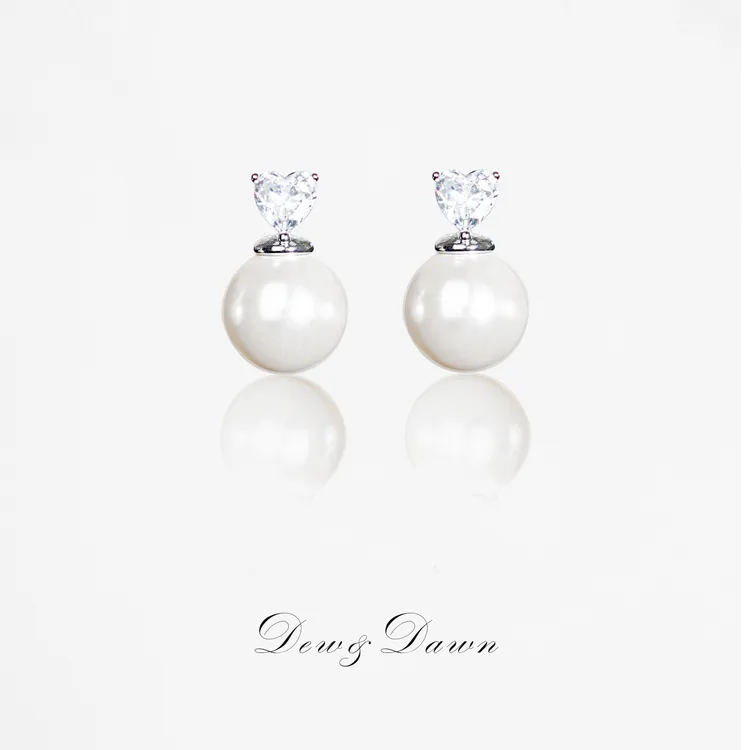 合金耳饰 D&D 镀K金珠珠轻奢气质百搭简约上新 E001
