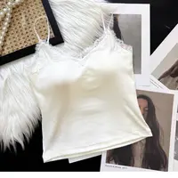 JINTAIYANG【62707】夏季外穿修身性感蕾丝新疆珍珠棉背心美背