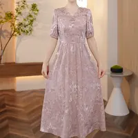 【晨薇女装】25128夏季穿搭连衣裙时尚大气收腰修身显气质显瘦洋气