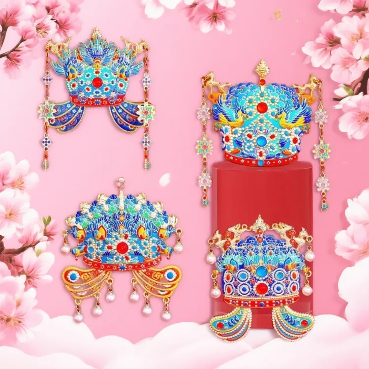 明代凤冠点翠金属文创冰箱贴孝端皇后九龙九凤国潮古风故宫纪念品