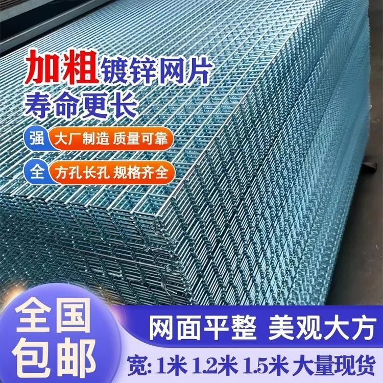 镀锌电焊网片铁丝建筑钢筋网格铁网格网加粗小孔狗笼养殖网钢丝网