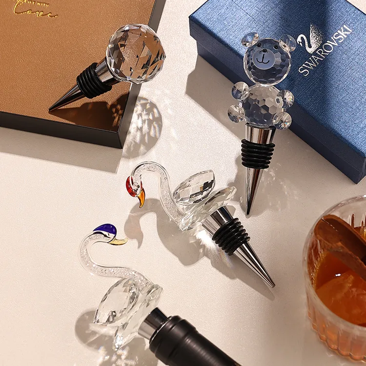 欧式红酒塞家用水晶天鹅瓶塞可爱创意密封葡萄酒塞密封防尘实用