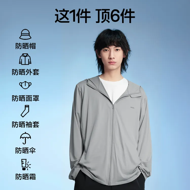 SIINSIIN【正肩防晒衣男女款】透气夏季冰感清凉运动连帽防晒服DB