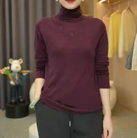 【堆领水溶】120支超细羊毛高领超薄内搭