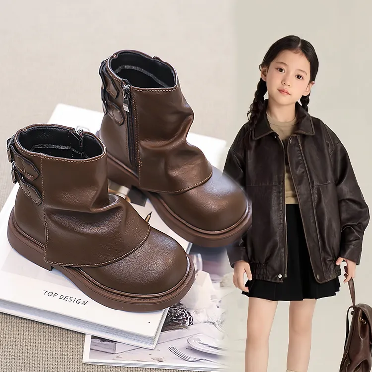 裤管靴子女童堆堆靴2025爆款帅气美拉德短靴儿童马丁靴小女孩单靴