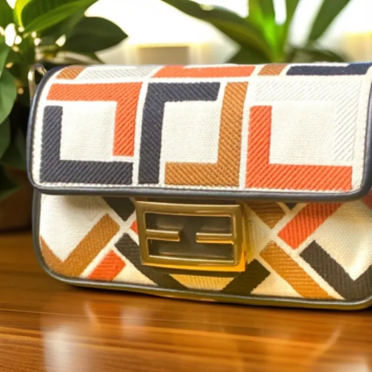 小号拼色搭扣手提斜挎单肩包时尚，九个彩色刺绣而成工艺精致