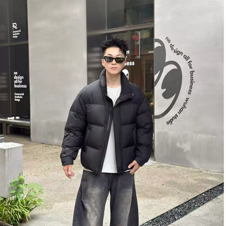 QIBIBA/七比八冬季白鸭绒云朵泡芙立领加厚高充绒量磁吸扣羽绒服