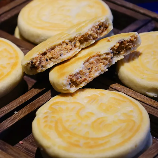 正宗【五莲纯手工月饼】传统工艺花生芝麻酥脆饼 特产手工老月饼 
