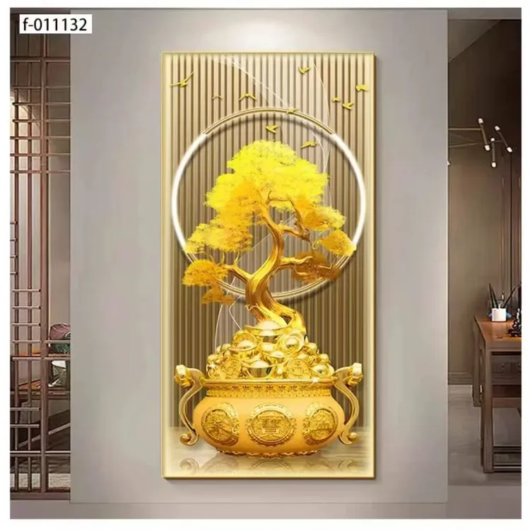 【聚宝盆】玄关装饰画进门入户正对门走廊高端大气现代简约晶瓷画