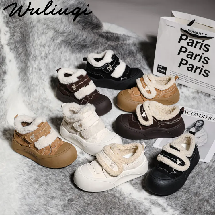 巫六七女鞋高帮【爆款升级】2025秋冬加绒保暖防滑显脚小百搭棉鞋