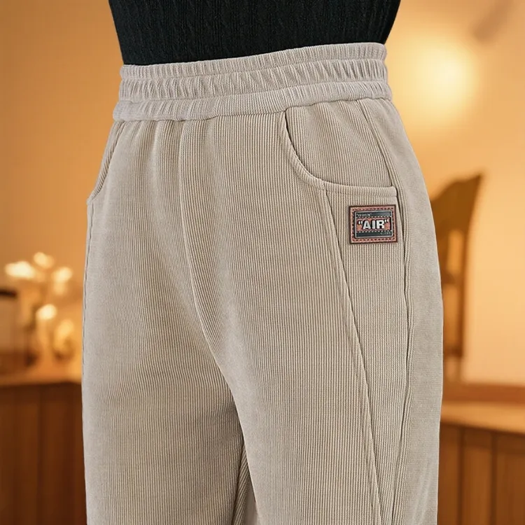 【运费补贴】秋冬哈伦裤加绒休闲裤显瘦高腰直筒保暖长裤宽松小脚裤