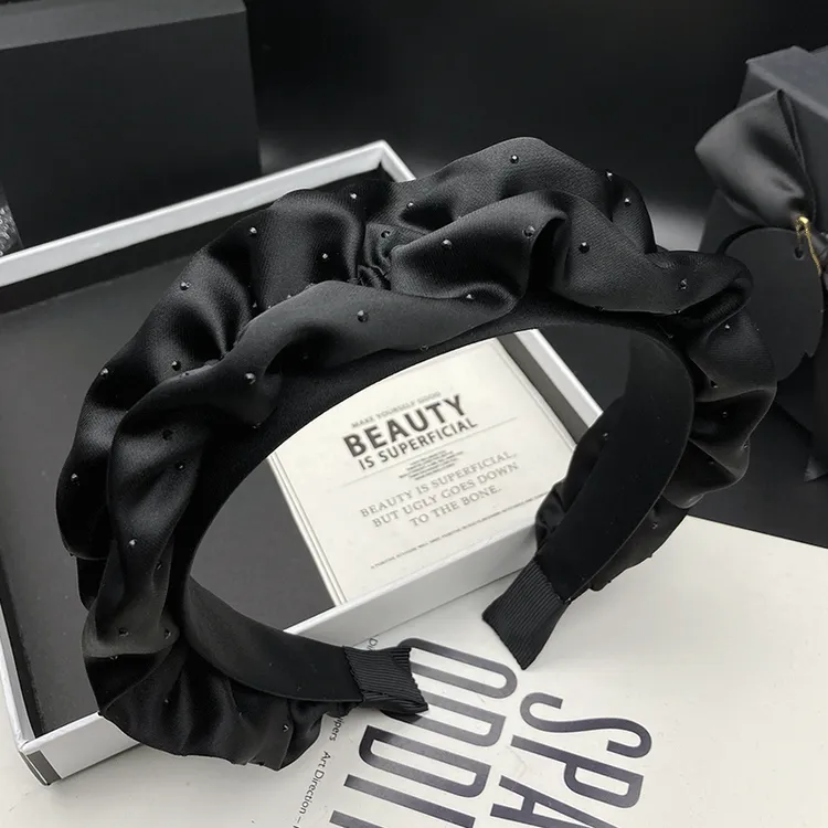 公主风洋气高档发卡发箍女黑色高颅顶气质显脸小百搭压发洗脸头箍