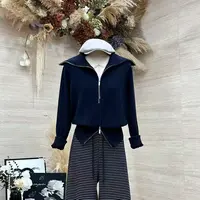 【墨蓝森林】小众通勤减龄时髦气质上衣-8655