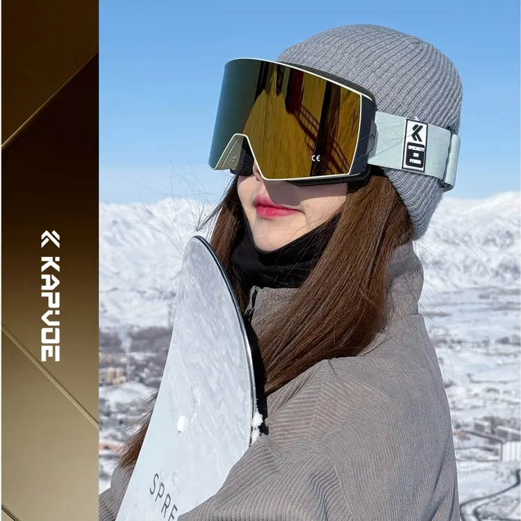 kapvoe卡普沃变色卡扣登山滑雪眼镜防雾单男女大框护目镜K721