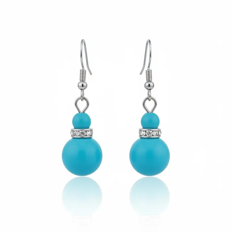 BTSP 酸菜同款S925银针两颗绿石藏式自然百搭日常耳环