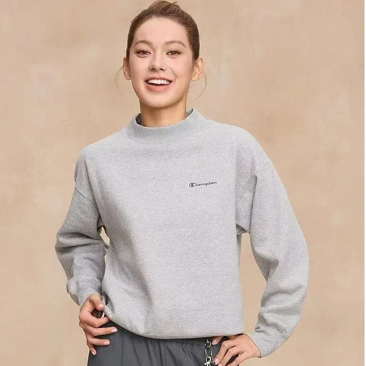 Champion【琥珀流光】冠军25秋季新款休闲运动厚款秋冬半高领卫衣  