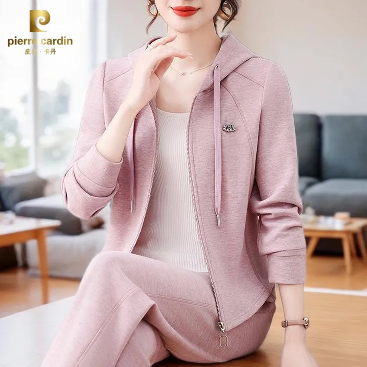 皮尔卡丹高档妈妈秋装2025新款时尚套装洋气中年女装气质休闲运动