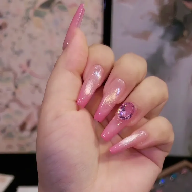 【甜妹】玻璃珠追光猫眼手工穿戴甲可拆卸手指甲美甲