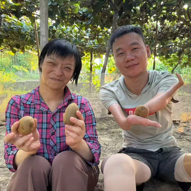【大姐和弟弟家猕猴桃】高山老树猕猴桃现摘现发热卖中净重9斤