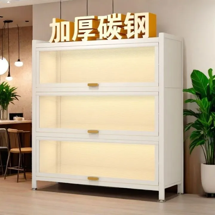 厨房置物柜落地多层橱柜微波炉收纳柜子碗柜酒柜靠墙一体餐边柜