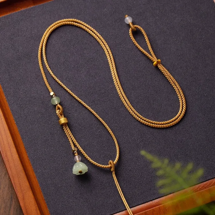 手工编织细款挂件绳diy项链绳平安锁扣唐卡玉挂坠吊坠绳莲蓬挂脖