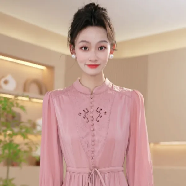 气质典雅轻奢修身爆款女装宽松气质减龄显瘦百搭连衣裙M-4XL