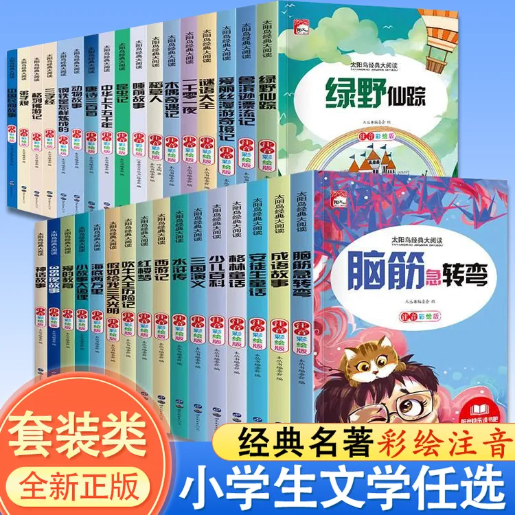 太阳鸟经典大阅读全系列彩图注音版安徒生童话四大名著儿童文学书