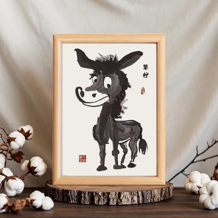 犟种创意手工画摆台挂画家居装饰办公场所营业场所现代装饰
