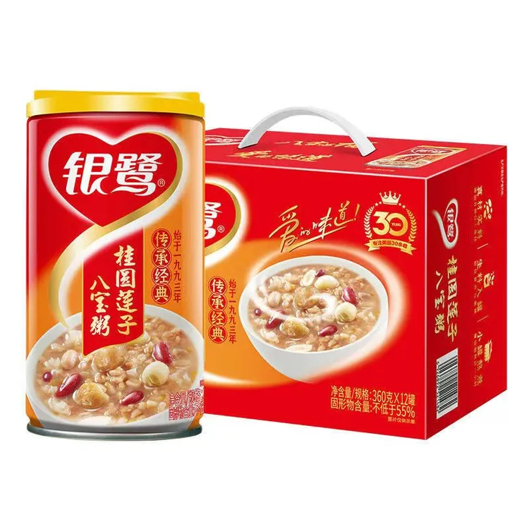 银鹭桂圆八宝粥 360g*12罐 （整箱）